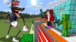 Cartoon Dog vs Security House  Minecraft gameplay Thanks to Maizen JJ and Mikey [upl. by Hsihsa]