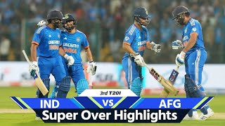 Ind vs Afg 3rd T20 Super Over Highlights India vs Afghanistan 3rd T20 Super Over Highlights [upl. by Artimas]