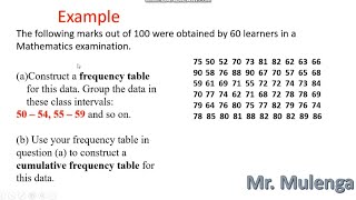 STATISTICS LESSON 2  CONSTRUCTING FREQUENCY TABLES UNDER GROUPED DATA GRADE 11 [upl. by Ylsel]