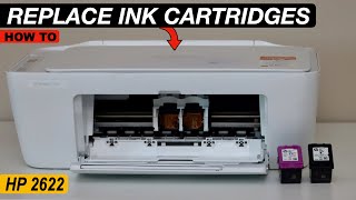 HP DeskJet 2622 Ink Cartridge Replacement [upl. by Ydnab]