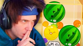 DOS SANDIAS CHALLENGE 🍉   RUBIUS JUEGA Suika Game [upl. by Arabrab]