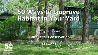 50 Ways to Improve Habitat in Your Yard [upl. by Pauletta]