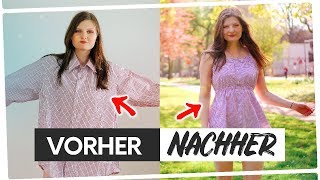 Aus alt mach NEU KLEID nähen OHNE SCHNITTMUSTER [upl. by Brathwaite]