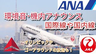 【環境音･機内アナウンス】フライト気分になれる国際線･国内線機内アナウンス集めました！特別なアナウンスも！ [upl. by Sayles]