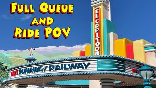 Runaway Railway POV 4K  Disneyland Toontown  Full Queue and Ride Tour 2023 [upl. by Danielson]