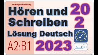 Telc A2 B1 Prüfung Modelltest 202 A2B1 Hören und Schreiben Lösung Deutsch 01092023 [upl. by Karlotta811]