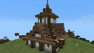 Minecraft  Gundahar Tutorials  Asian House 3 [upl. by Aihpled]