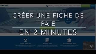 Créer une fiche de paie en ligne en 2 minutes  FichePaienet [upl. by Eirruc]