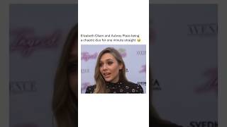 Elizabeth Olsen amp Aubrey Plaza being chaotic for one minute straight shorts celebrity funny fyp [upl. by Aksel]