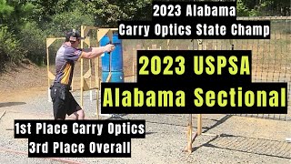 2023 USPSA Alabama Sectional  1st Place Carry Optics State Champ Glock 17 Gen 5 MOS  Trijicon SRO [upl. by Lledroc]