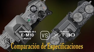 Olympus OMD EM10 Mark IV vs Fujifilm XT30 Una Comparación de Especificaciones [upl. by Malvia465]