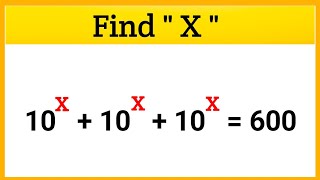 Nice Logarithm Exponent Math Simplification  Find the Value of X [upl. by Adnwahsor]