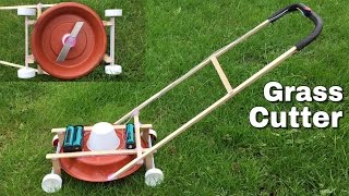 Amazing DIY Lawn Mower  How to Make a Mini Grass Cutter Machine  incredible idea [upl. by Eniad833]