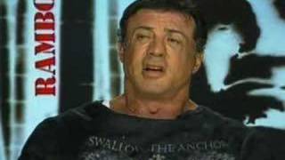 Sylvester Stallone interview for Rambo [upl. by Alahs]