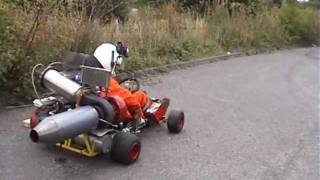 JET KART WITH AFTERBURNER ON THE ROAD [upl. by Oetomit]