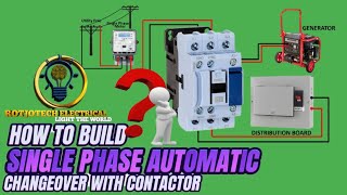 How to Build Automatic Changeover Switch with One Contactor acs atsswitch [upl. by Neeli693]