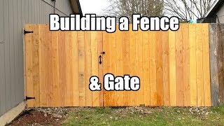 Building a wood Fence with a Gate [upl. by Lemor]