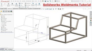 Solidworks Weldments tutorial steel structure [upl. by Acirea]