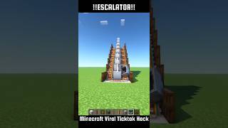 Escalator minecraft minecraftbuilding minecrafttiktokhack minecraftviralhack minecraftshort [upl. by Ode]