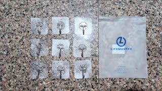 Adhesive Wall Hooks  Heavy Duty Sticky Hooks for Hanging  Waterproof Transparent Adhesive Hooks [upl. by Lajib]