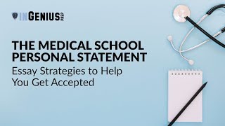 The Medical School Personal Statement Essay [upl. by Artened]