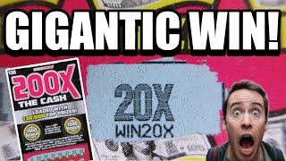 GIGANTIC 20X WIN On A 30 Scratch Off Lottery Ticket I Still Cant Believe It [upl. by Adnyl]