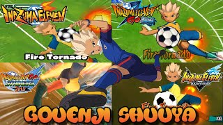 Gouenji Shuuya All Hissatsu Techniques Evolution Inazuma Eleven Games recommended inazumaeleven [upl. by Aenert]