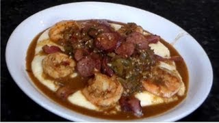 Shrimp amp Grits  Southern Style Soul Food [upl. by Drislane]