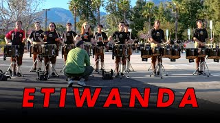 Etiwanda High School Drumline 2024 SCPA PRELIMS Warmups  CSUSB April 6th 2024 Battery Percussion [upl. by Enelehcim]