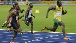 Usain Bolt breaks 100m World Record [upl. by Elleunamme]