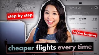 FIND THE CHEAPEST FLIGHTS ON GOOGLE FLIGHTS STEP BY STEP FOR 1ST TIMERS  Hidden Features amp Tricks [upl. by Arelus]