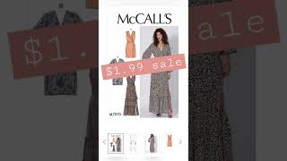 MCCALLS PATTERN SALE this weekend [upl. by Acirrehs]