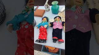 Jouets clowns  souvenirs denfance verakrus568 clowns brocante travel vlog collection [upl. by Newmark]