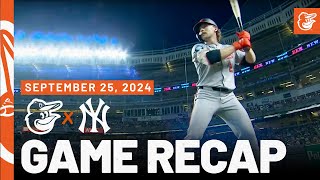 Orioles vs Yankees Game Recap 92524  MLB Highlights  Baltimore Orioles [upl. by Philbo]