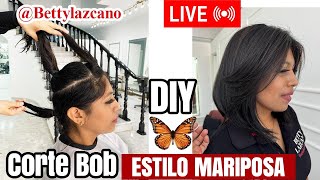 Aprende hacer este bello CORTE MARIPOSA estilo BOB bettylazcano te enseña [upl. by Sherurd919]