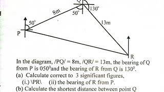 Calculations involving Bearing and Distance in Mathematics [upl. by Avla]