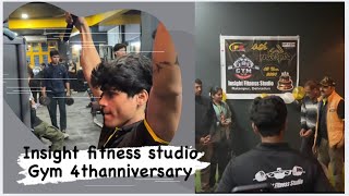 Insight fitness studio Gym 4th anniversary viralvideo gym gymmotivation vlog youtube love [upl. by Pleione502]