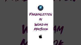 Word am Mac Farbpalette anlegen ist hier anders als in Microsoft shorts [upl. by Kared]