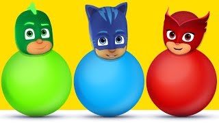 Pj Masks Wrong Heads Learn Colors with Balls of Pj Masks [upl. by Mandelbaum]