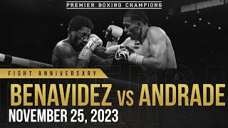 PBC Fight Anniversary Benavidez vs Andrade  November 25 2023 [upl. by Arnelle]