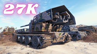 3x Waffenträger auf E 100 27K Damage World of Tanks Replays [upl. by Enortna]