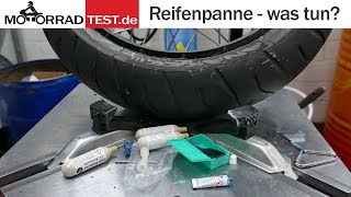 Reifenpanne  was tun  Reifenreparatur unterwegs mit dem Pannenset für schlauchlose Reifen [upl. by Aicemak510]