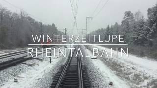 Winterzeitlupe  Führerstandsclips auf der Rheintalbahn [upl. by Ibloc]