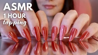 ASMR 1 HOUR Tapping for Sleep amp Tingles 😴 long nails no talking [upl. by Aminta292]