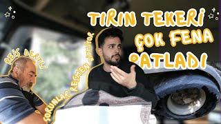 YOLDAYKEN TIRIN TEKERİ PATLADI🛞💥 yoğun rüzgarda tır yolculuğu 🚛 [upl. by Dimah589]