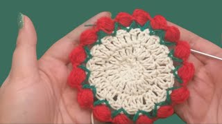 Crochet Cómo Hacer un Posavasos Tejido Paso a Paso [upl. by Kenison]