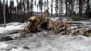 tigercat 630 skidder hung up [upl. by Enitsyrk]