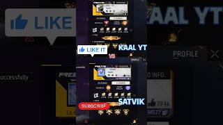 KAAL YT UID😈KALL YT UID VS SATVIK UID🍷FreefireShorts [upl. by Antin]