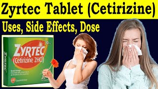 Zyrtec Allergy Medicine  Cetirizine 10 mg tablet uses Zyrtec tablet uses in pregnancy Side effect [upl. by Airyk159]