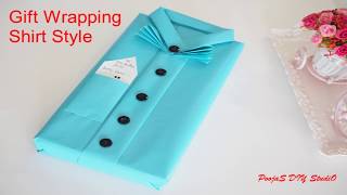 Gift Wrapping Ideas shirt style  Gift wrapping shirt design  DIY Gift Packing Ideas paper craft [upl. by Nylassej]